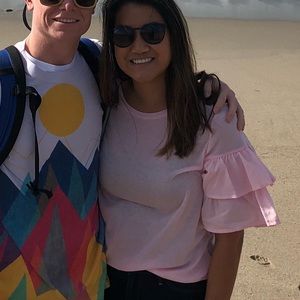 3/$20 H&M pink ruffle sleeve top